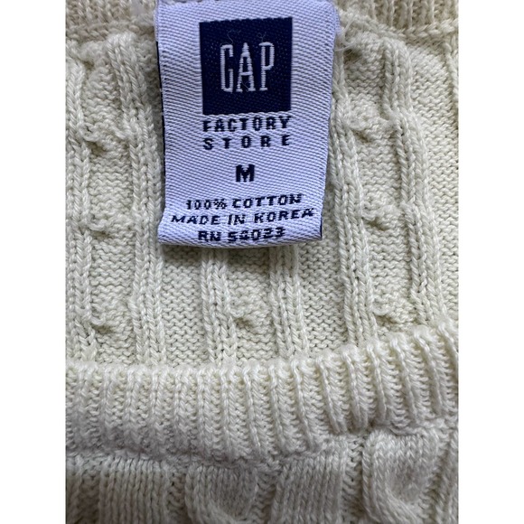 GAP Cable Knit Green Sweater, Size M - Picture 4 of 4